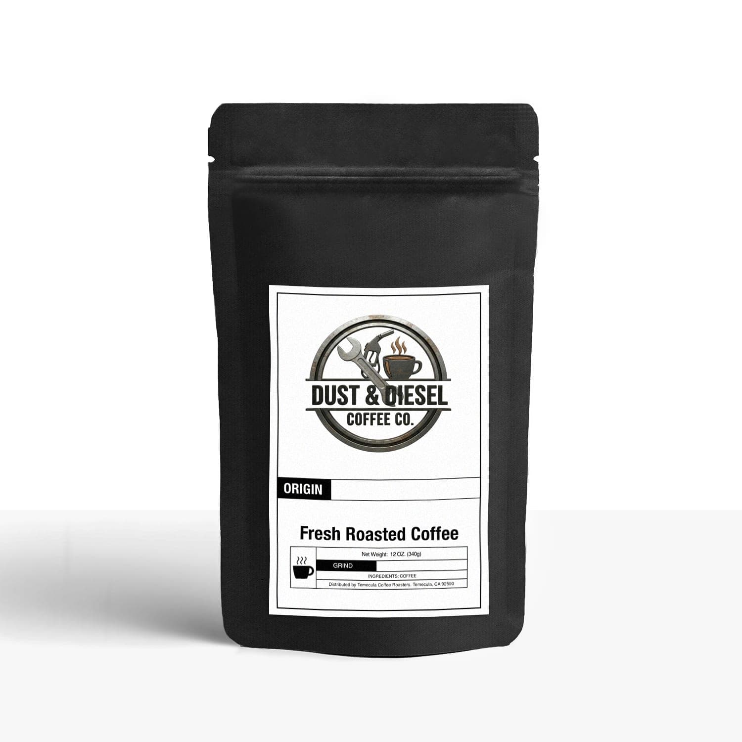 Bag of coarse-ground Dust & Diesel Cold Brew Coffee