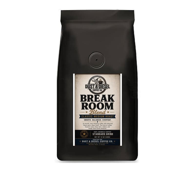 Dust & Diesel Break Room Blend coffee package